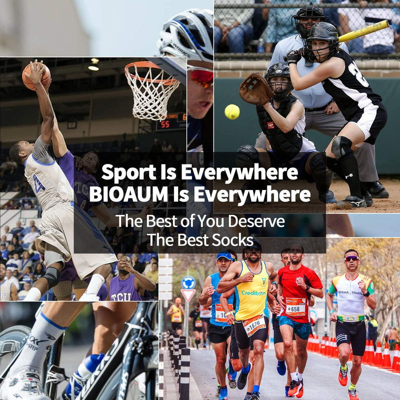BIOAUM Cushioned Men's Ankle Socks Size 10-13, 6 Pairs Cotton Athletic Sport Breathable Low Cut Socks for Running Multicoloured - BeesActive Australia