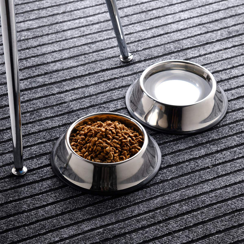 INONE Stainless Steel Dog Bowl with Rubber Base for Food and Water, Pet Food Container, Perfect Dog Bowls Choice for Small/Medium/Large Dogs or Cats (2 Pack) 16oz 2pcs - BeesActive Australia