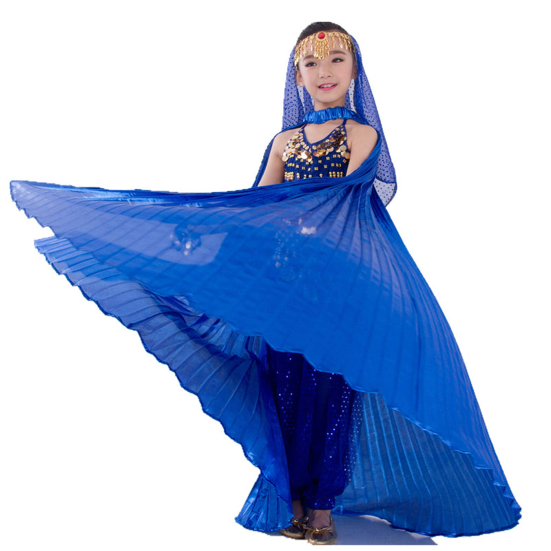 [AUSTRALIA] - MUNAFIE Halloween Costumes Belly Dance Isis Wings for Children Kids (Wings with Sitck and Bag, Royal Blue) 