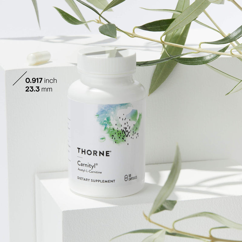 Thorne Acetyl-L-Carnitine - 500 mg - Supports Brain Function and Healthy Nerve Sensations in The Hands and Feet - Gluten-Free, Soy-Free, Dairy-Free - 60 Capsules Standard Packaging - BeesActive Australia