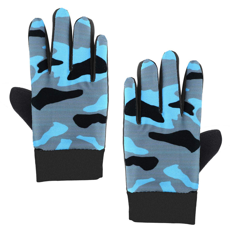 Accmor Kids Cycling Gloves, Kids Fishing Gloves, 4-10 Years Boys Girls Kids Sport Gloves, Breathable Non-Slip Full Finger Gloves for Child Cycling Climbing Riding Biking Outdoor Sports B-Blue Grey - BeesActive Australia
