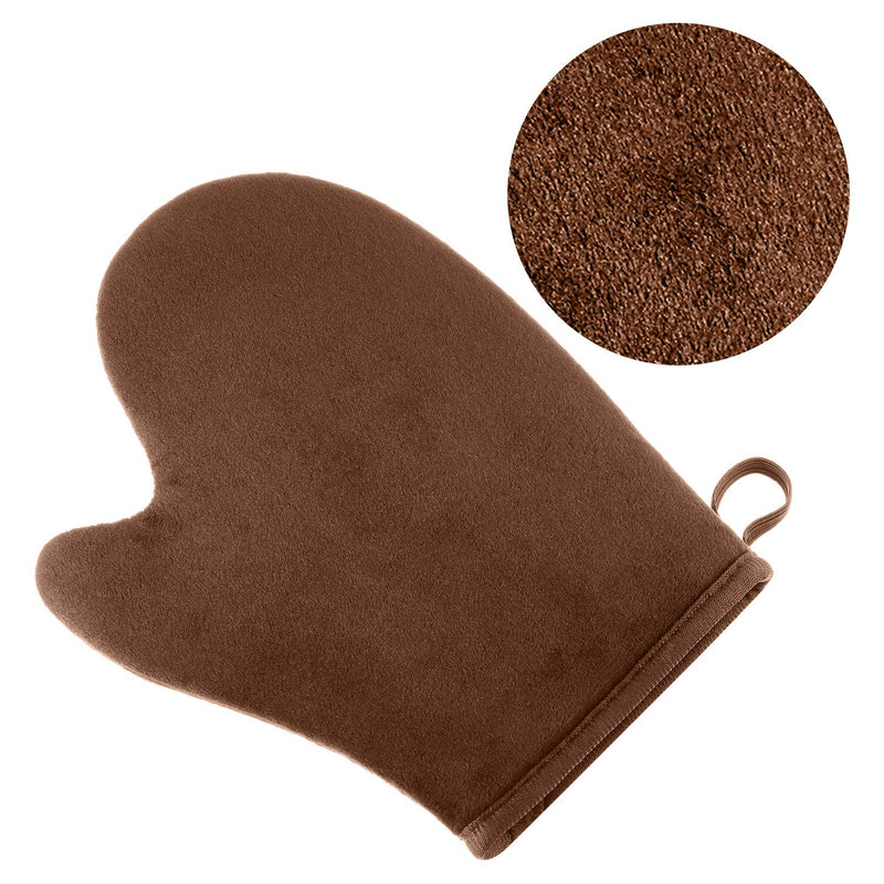 TOODOO 4 Pieces Double Sided Soft Microfiber Self Tanning Mitt Applicator Mini Finger Face Gloves for Self Tanner (Black and Brown) Black and Brown - BeesActive Australia