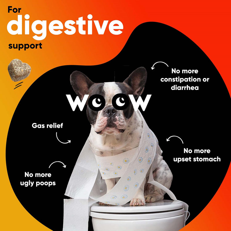 Dr Woow Probiotics for Dogs, Pet Dog Probiotics and Digestive Enzymes, Duck & Pumpkin Flavor Dog Probiotic Supplements, Dog Vitamins Dog Probiotic Chews and Prebiotics for Dogs, Dog Gas Relief - BeesActive Australia