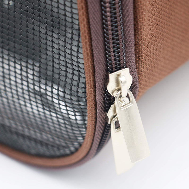 Travel Small Animals Guinea Pig Hamster Hedgehog Carrier Bag with Strap Durable Breathable Portable Small Guinea Pig Chinchillas Hamsters Hedgehogs Carrier Shoulder Bag for Small Animals Carriers Brown - BeesActive Australia
