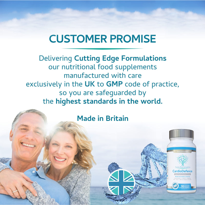 CardioDefence � 90 Capsules � a Precise Balance of CoQ10, D-Ribose, Acetyl L-Carnitine, B Vitamins and MCT to contribute to The Normal Function of The Heart and Reduce Tiredness and Fatigue - BeesActive Australia