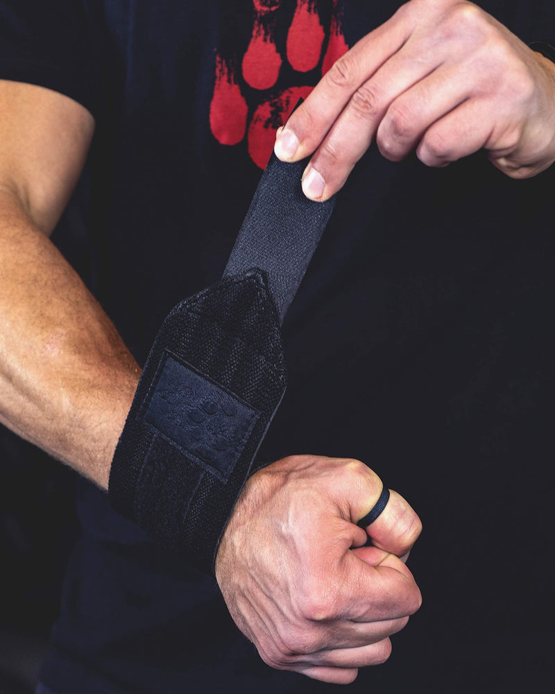 MANIMAL Wrist Wraps - Superior Support, Stabilization and Style - Get 3 Years of Daily Use - Lifting Straps and Guards for Men and Women - Weightlifting, Powerlifting, Strength Training, Gym Night Stalker - BeesActive Australia