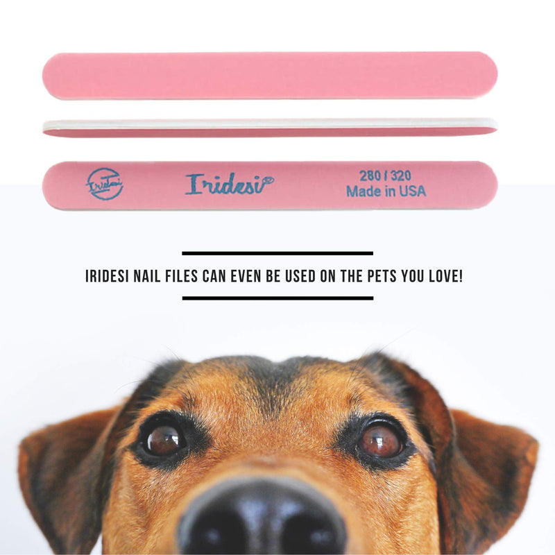 Nail Files and Buffers Premium Pink Light Pink 280 320 Washable Emery Boards 7 Inches Long 12 Pack - BeesActive Australia