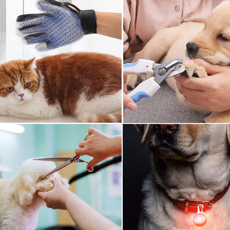 JiangWaveT Dog Cat Clippers Grooming Kit - Professional Cordless Rechargeable Dog Clippers，Low Noise & Suitable Horse Cat Dog Hair Clippers Shaver Tools Gold - BeesActive Australia