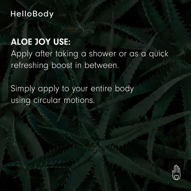 HelloBody ALOÉ JOY (1 x 6.7 fl oz) - Vegan Gel Lotion - Aloe Vera Body Lotion - Skin Care with Hyaluronic Acid and Cucumber Extract for the Spontaneous Fresh Kick - BeesActive Australia