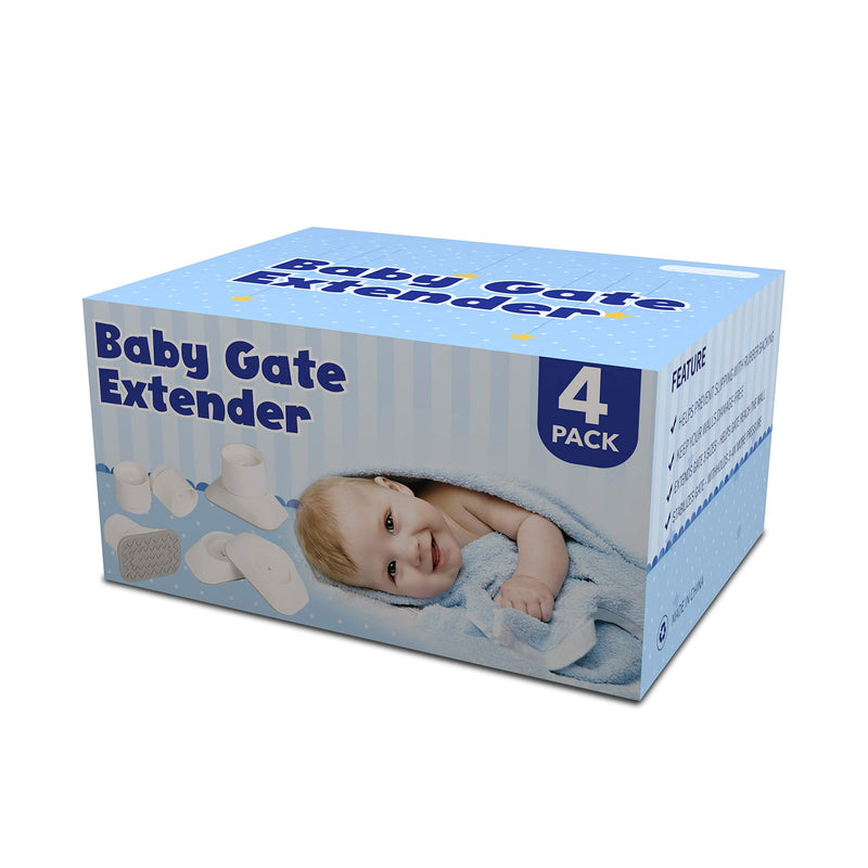 Baby Gate Extender Wall Protector - Pressure Mounted Gates Extension Kit Extends 1.1-3.5 inches Child Safety Gates and Protect Walls & Doorways from Pet & Dog Gates - Work on Stairs (White) White - BeesActive Australia