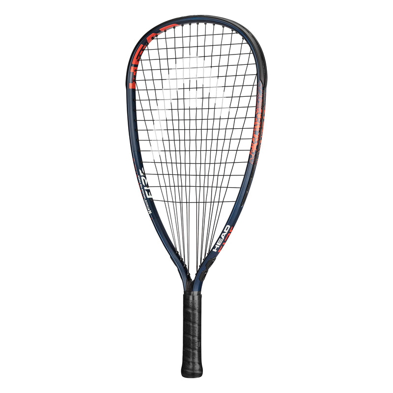 HEAD MX Fire 190 Beginners Racquetball Racket - Pre-Strung Head Light Balance Racquet Navy/Orange - BeesActive Australia