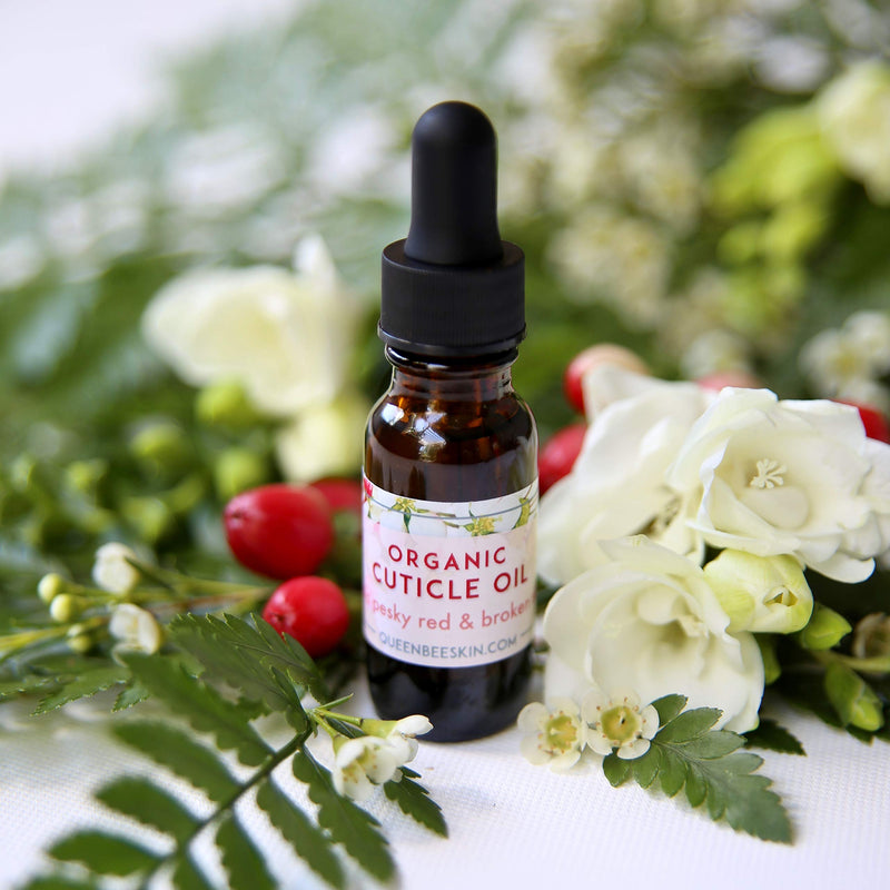Organic Cuticle Oil heals redness and pain quickly. More than .5 oz in every bottle from Queen Bee - BeesActive Australia