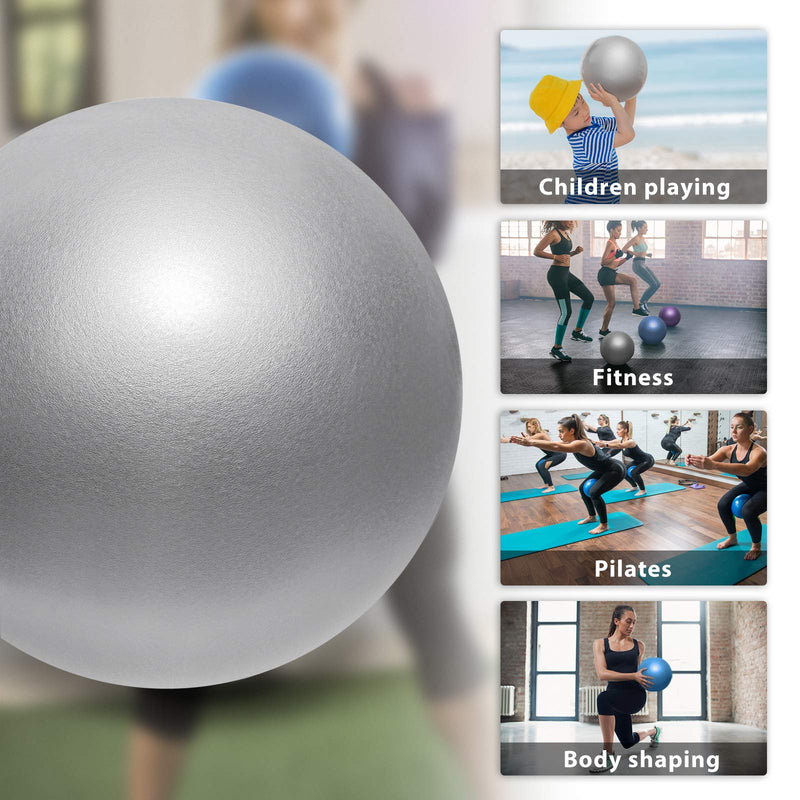 Cikyner Soft Pilates Ball, Small Exercise Ball 23-25cm Mini Gym Ball with Inflatable Straw, Suitable for Pilates, Yoga, Full body Training, Physical Therapy and Balance improving at Home, Gym & Office blue - BeesActive Australia