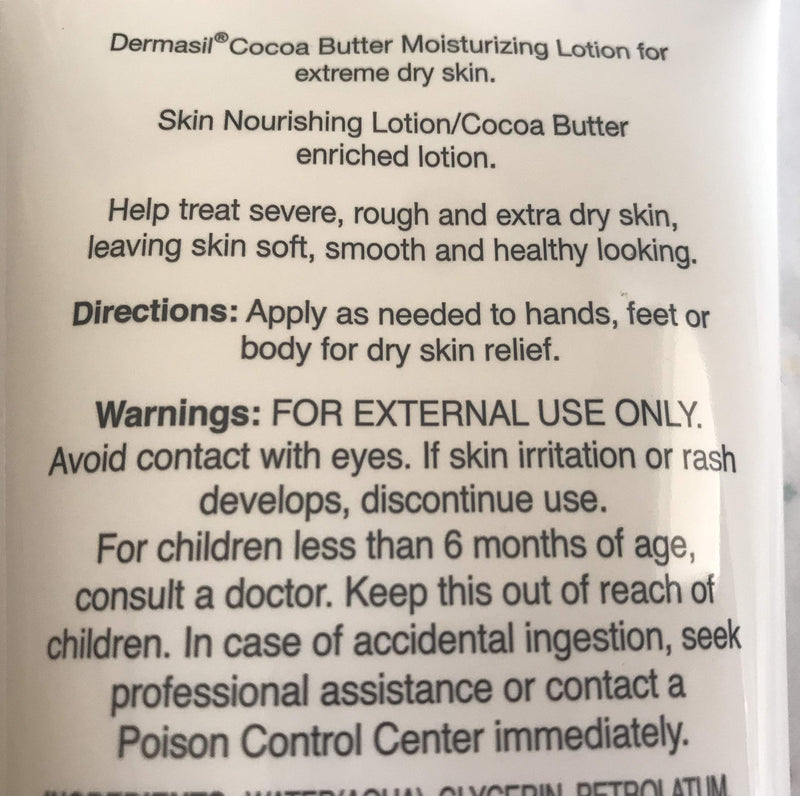 Dermasil Labs Cocoa Butter Moisturizing 8 fl. oz (236 ml) - BeesActive Australia