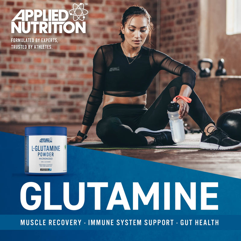 Applied Nutrition L Glutamine Powder - Amino Acid, Muscle Strength & Recovery, Boosts Immune System, Unflavoured (500g - 100 Servings) 500 g (Pack of 1) - BeesActive Australia