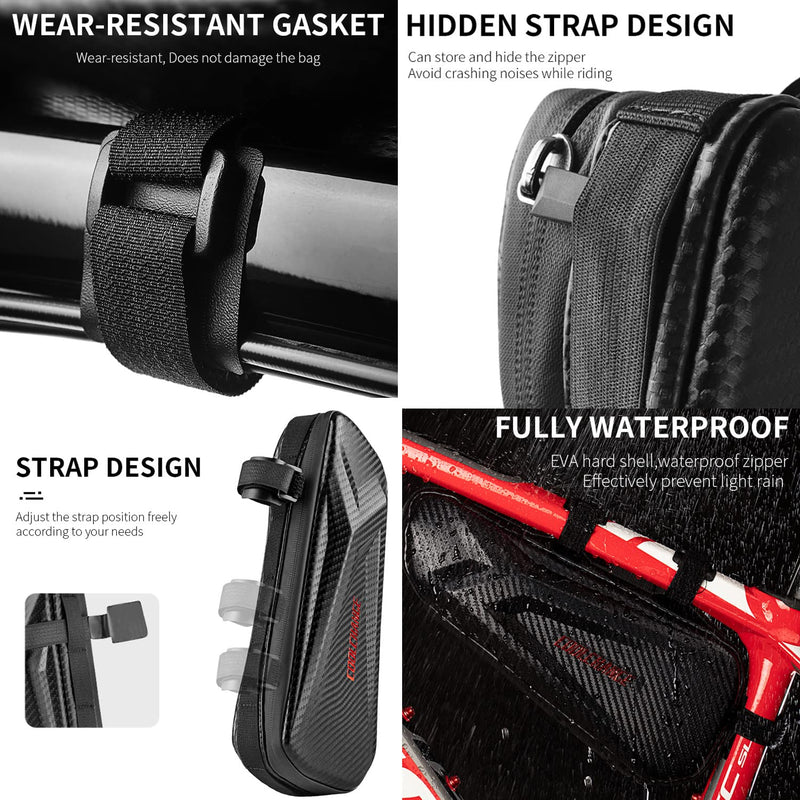 LOYOKii Bike Top Tube Bag, Bike Frame Bag Waterproof Large Capacity Bike Triangle Bag for MTB Road Bike, Cycling Accessories - BeesActive Australia
