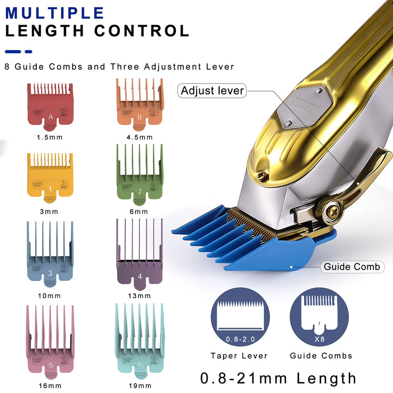 Surker Hair Clippers for Men Hair Trimmer for Men Cordless Beard Trimmers Hair Cutting Machine Professional Rechargeable - BeesActive Australia