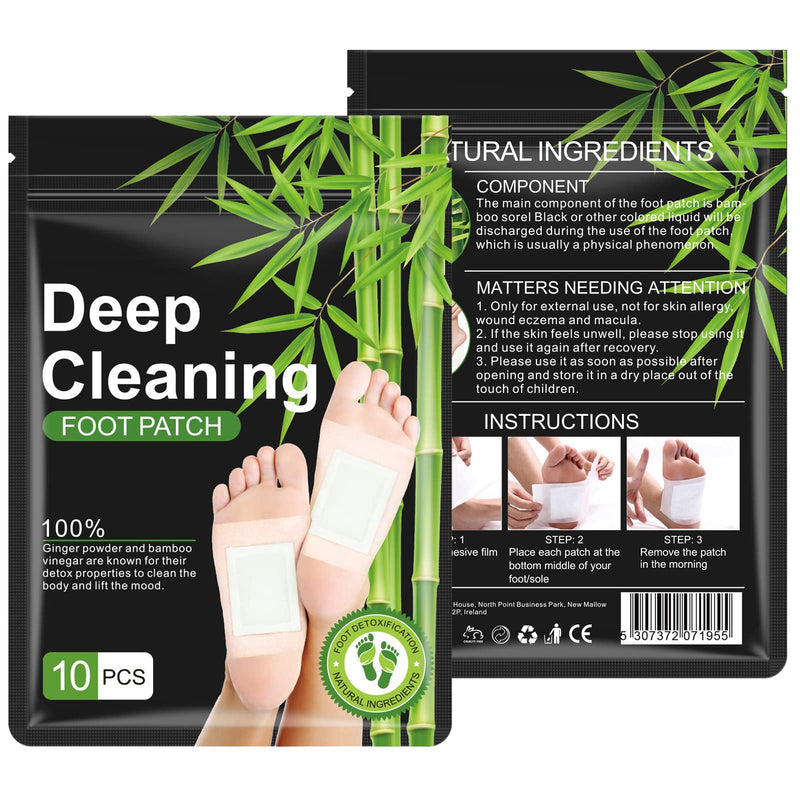Detox Foot Patches, 20 PCS Detox Foot Pads for Foot Care & Stress Relief & Deep Sleep, 100% Natural Deep Cleaning Foot Patches with Bamboo Vinegar to Help Cleanse Body and Enhance Blood Circulatio White One Size - BeesActive Australia