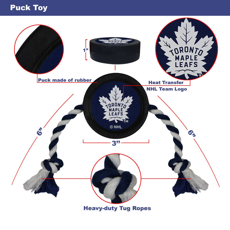 Pets First NHL Dog Toys Hockey Puck Toy Toronto Maple Leafs - BeesActive Australia