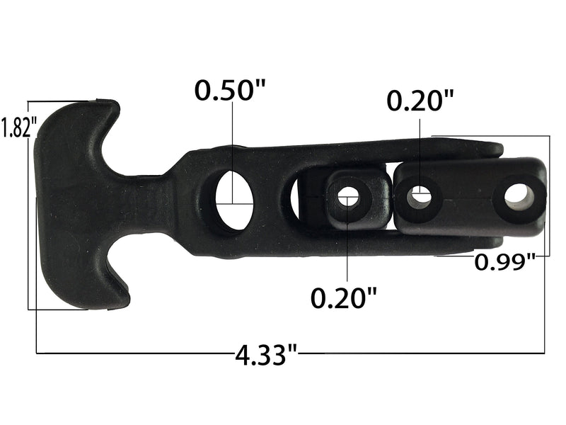 Accessbuy Flexible T-Handle Rubber Draw Latch for Cooler,Boat,Golf Cart,Tool Box,Off-Road Vehicles,Farm Machinery or Engineering Machine Hood (2 Pack with 12PCS Screws) - BeesActive Australia