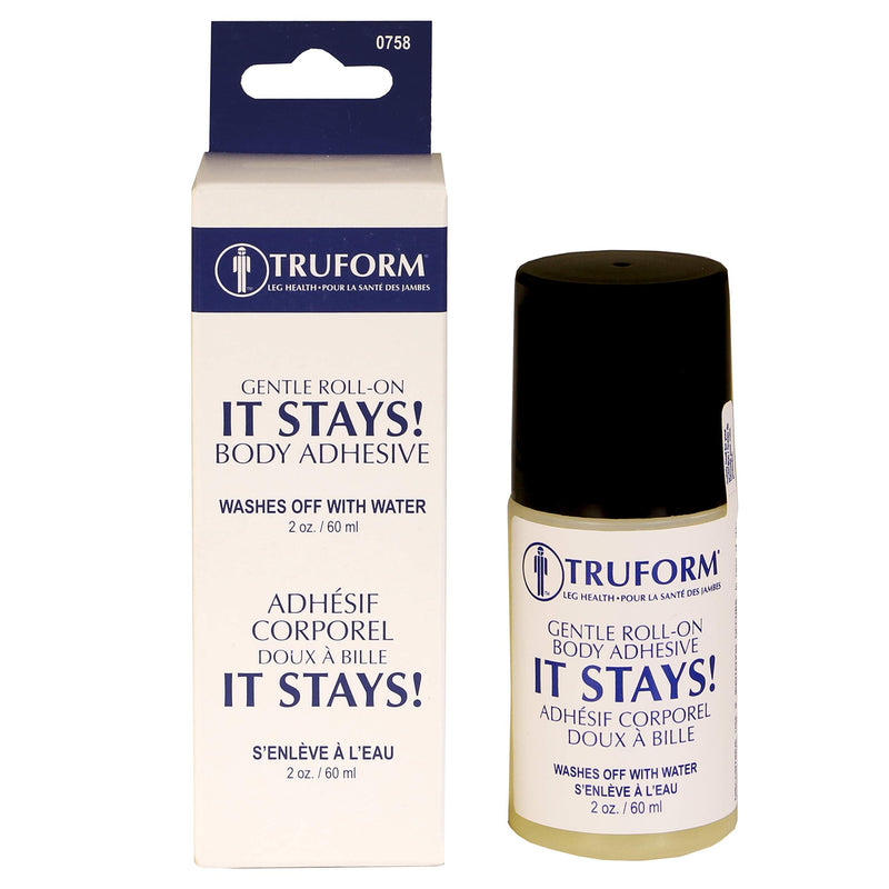 Truform Roll-on Body Adhesive, Prevents Stocking Rolling or Falling Down, 2 fl. Ounce, Made in USA - BeesActive Australia
