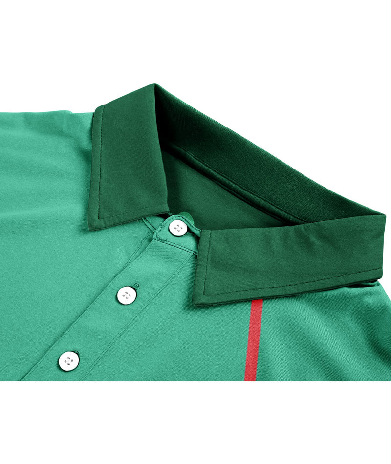 Men's Golf Polo Shirt Short Sleeve Tactical Polo Shirts Casual Tennis T-Shirt 037-blue Medium - BeesActive Australia
