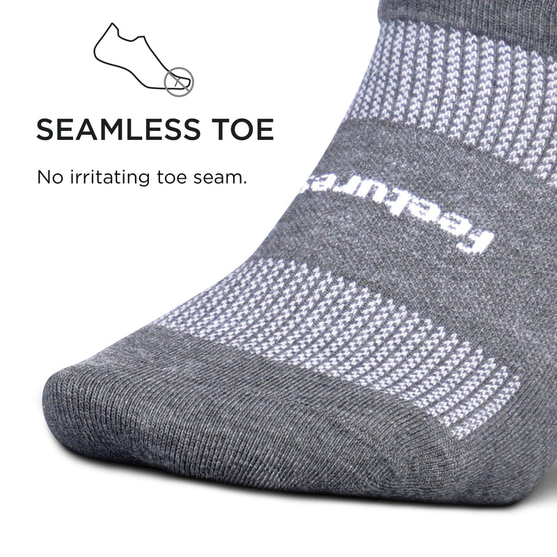 [AUSTRALIA] - Feetures High Performance Ultra Light No Show Tab Sock Solid Medium Heather Gray 