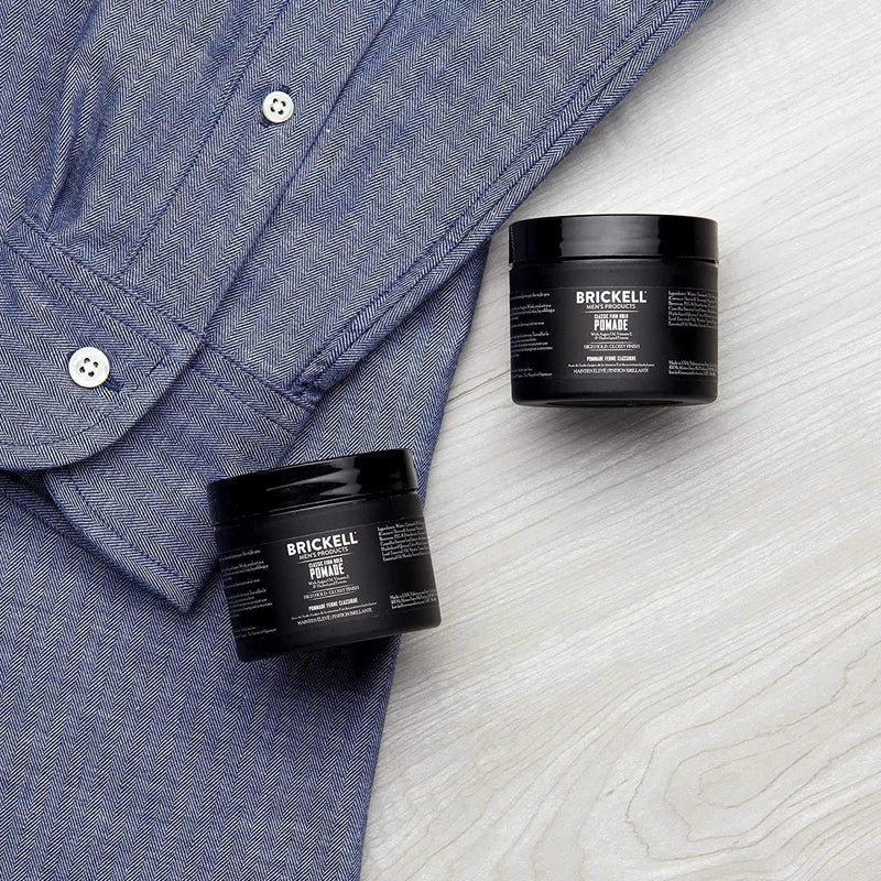 Brickell Men’s Firm Hold Pomade for Men, Natural & Organic With Strong Hold & High Shine Finish, 59 ml, Scented - BeesActive Australia