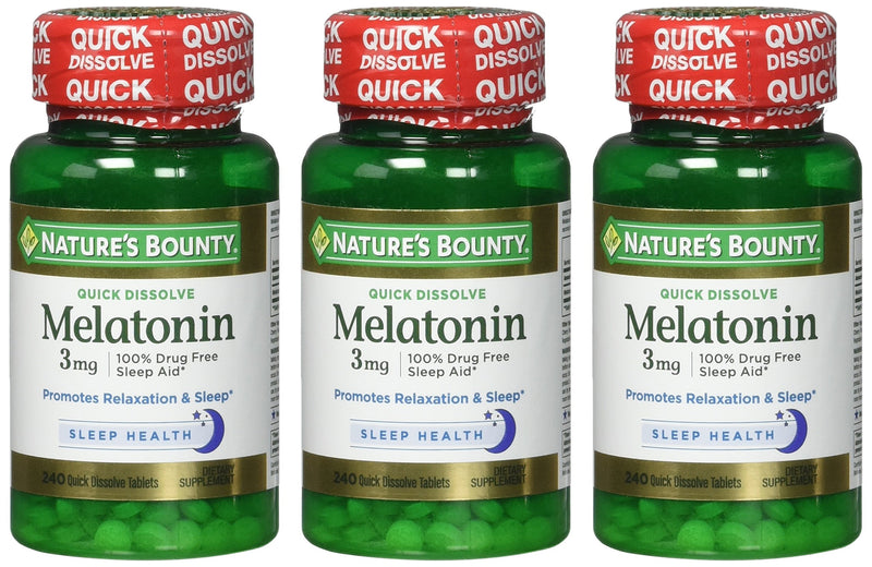 Natures Bounty Melatonin 3 Mg Quick Dissolve Tablets (Pack of 3) - BeesActive Australia