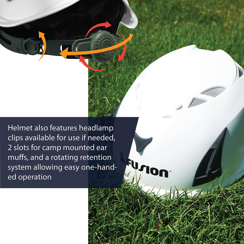 Fusion Climb Meka II Climbing Bungee Zipline Mountain Construction Safety Protection Helmet White - BeesActive Australia