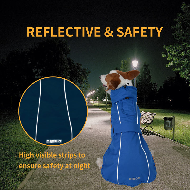 Adjustable Waterproof Dog Raincoat for Dogs,Lightweight Pet Rain Jacket Puppy Clothes with Reflective Strip for Small Medium Large Dogs Yellow - BeesActive Australia