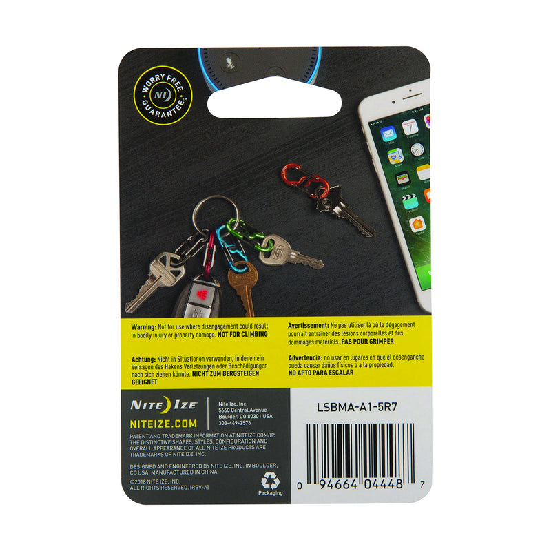 Nite Ize Locking S-Biner MicroLock Key Holder Storage hook Assorted - BeesActive Australia