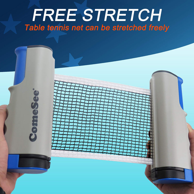 Comesee Retractable Ping Pong Net for Any Table, Table Tennis Nets and Posts Equipment for Replacement gray - BeesActive Australia
