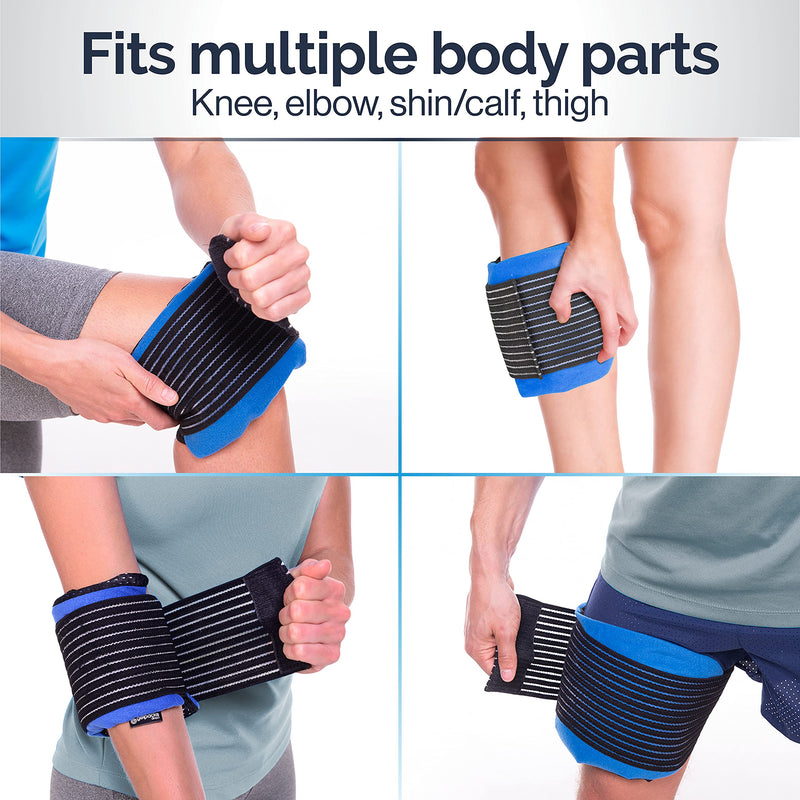 Ankle Ice Pack Wrap for Sports Injuries, Hot/Cold Gel Pack for Plantar Fasciitis, Achilles Tendonitis, Joint Pain Relief - Microwavable Heat/Cold Compress Support for Sore Feet by Gelpacks Direct 1 Count (Pack of 1) - BeesActive Australia