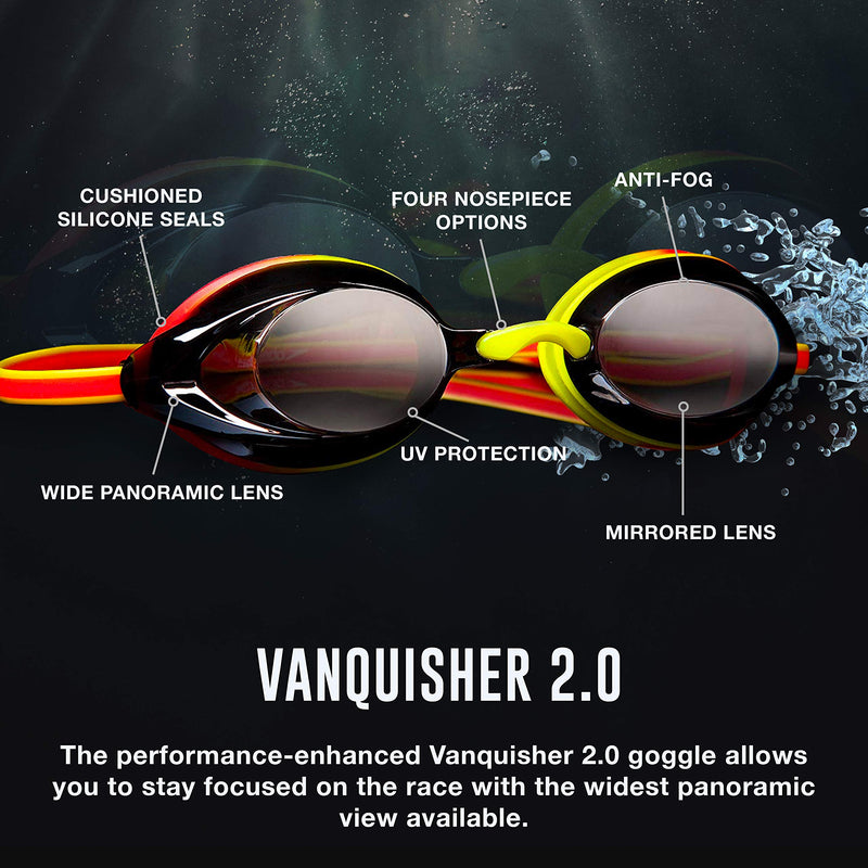 Speedo Swim Goggles Mirrored Vanquisher 2.0 - Manufacturer Discontinued Blue Thunder - BeesActive Australia