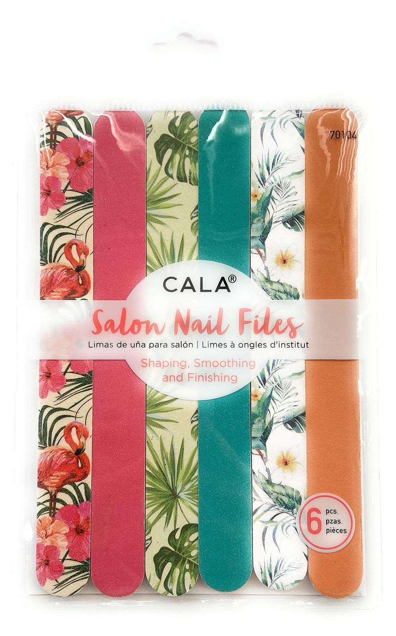 Cala Flamingo & palm nail files 6 count, 6 Count - BeesActive Australia