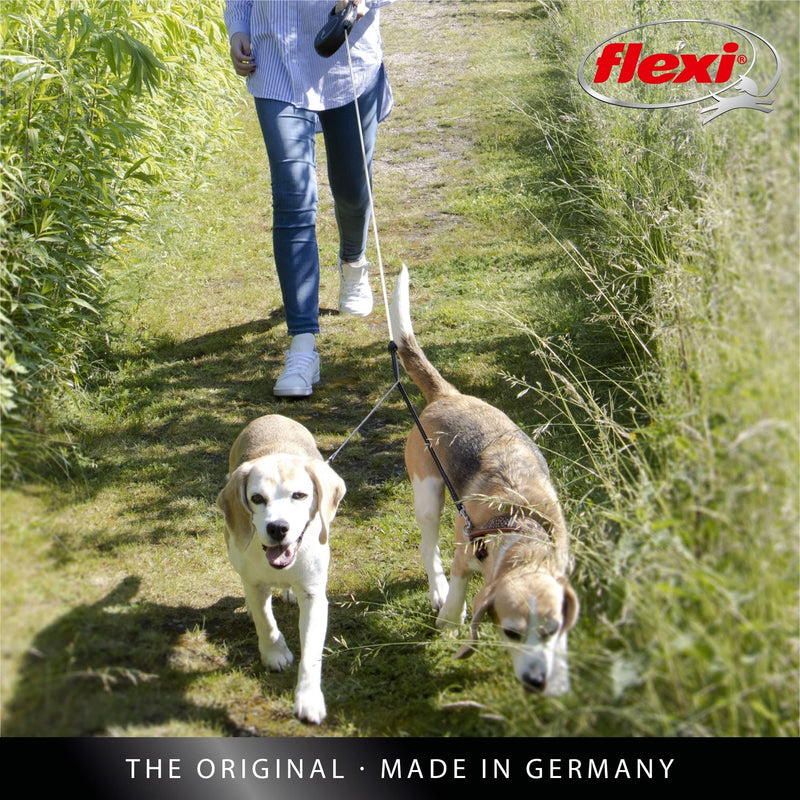 FLEXI 25210854: Classic Duo Cord Dog Leash, Blk 18 Lbs 16Ft - BeesActive Australia
