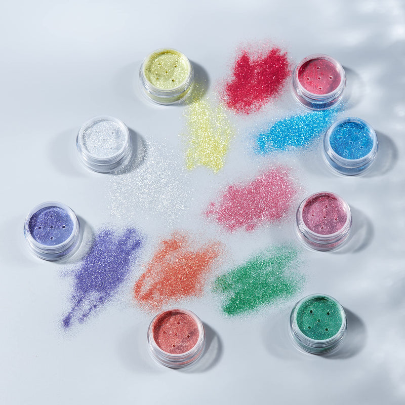 Classic Ultrafine Glitter Dust by Moon Glitter – 100% Cosmetic Glitter for Face, Body, Nails, Hair and Lips - 0.17oz - Set of 8 - BeesActive Australia