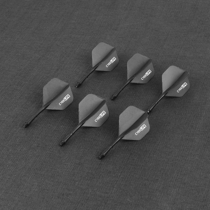 CyeeLife 6 Packs Integrated Dart Flights and Shafts,one Piece Accessory 2BA (7 Colors) Black - BeesActive Australia
