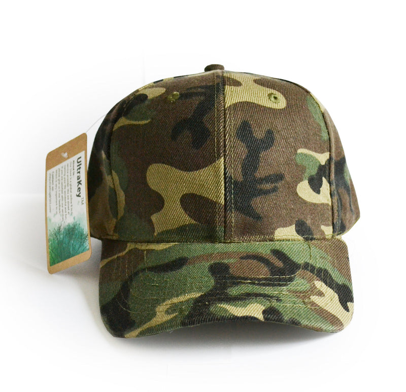 [AUSTRALIA] - UltraKey Mens Womens Army Military Camo Cap Baseball Casquette Camouflage Hats for Hunting Fishing Outdoor Activities Green 