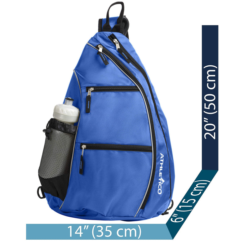 Athletico Sling Bag - Crossbody Backpack for Pickleball, Tennis, Racketball, and Travel for Men and Women Blue - BeesActive Australia