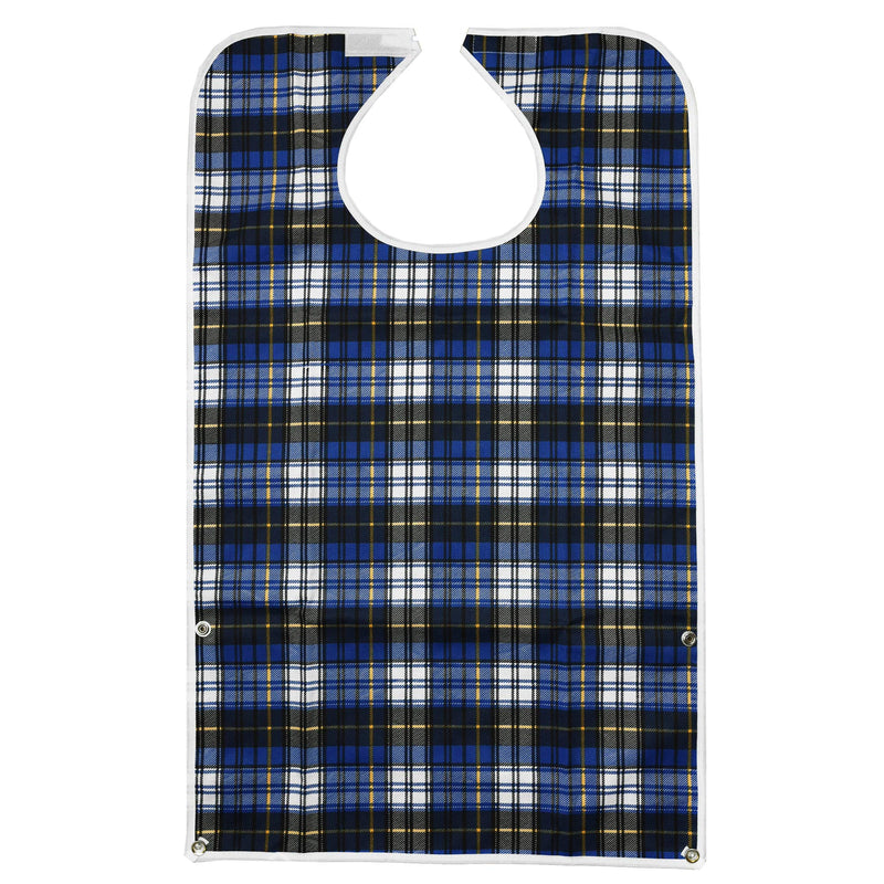 3 Pack Adult Bibs with Crumb Catcher - Waterproof and Reusable Clothing Protectors for Elderly Men and Women, Checkered - BeesActive Australia