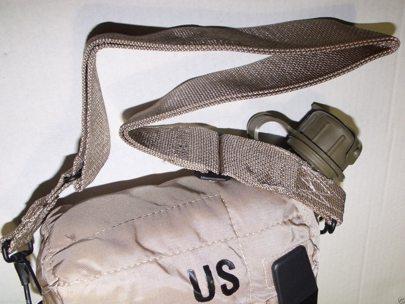 New 2 QT Collapsible Water Canteen + Desert Tan Cover Pouch with Sling US Army Military by US Goverment GI USGI - BeesActive Australia