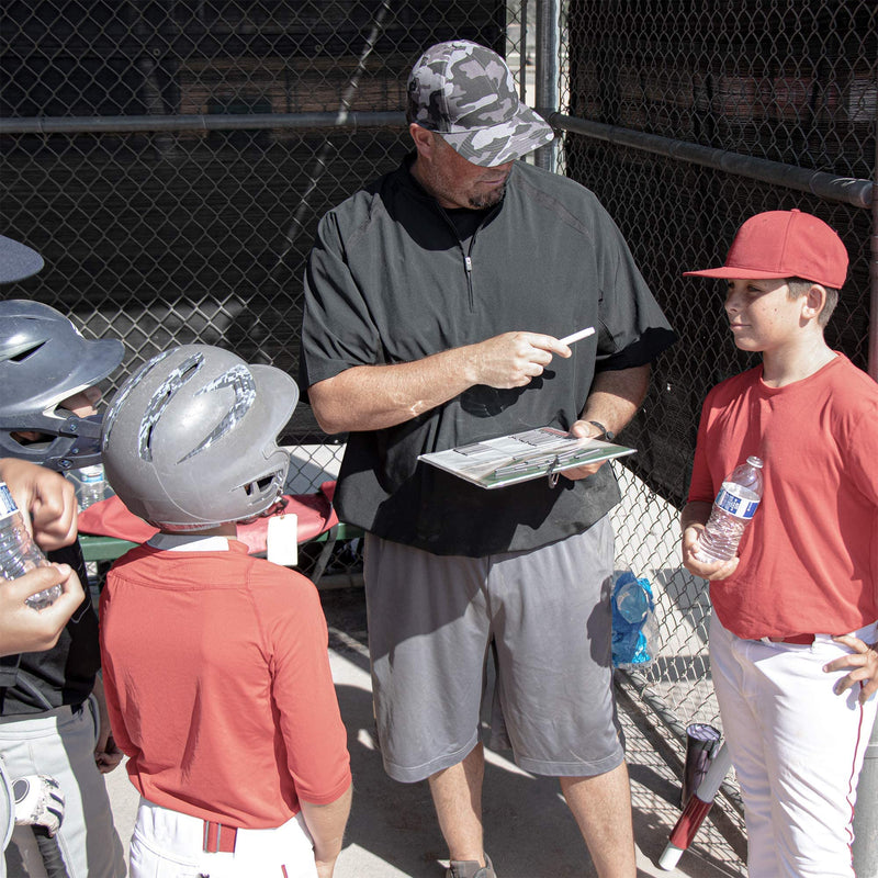 PowerNet Magnetic Baseball Softball Lineup Coaching Board | Double Sided with Fence Clip | 2 Dry Erase Markers | Weatherproof Sealed Edges | Perfect for Game Time - BeesActive Australia