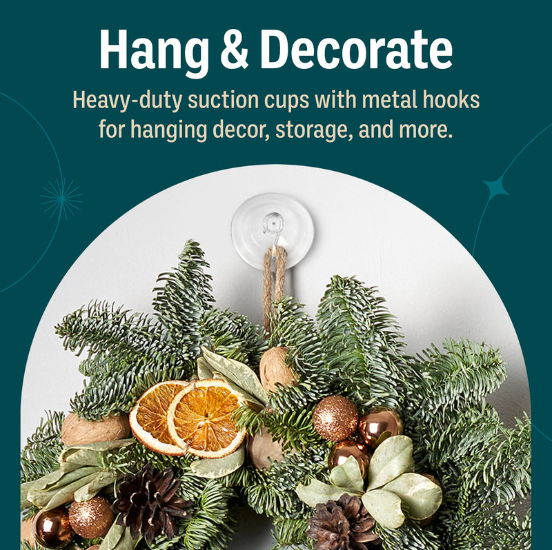 Suction Cup Hooks Wall Hooks for Hanging All Purpose Hook Wall Hangers Without Nails Heavy Duty Wall Hooks-Made in USA (3 lbs/ 6 Pack) 3 lbs* 6 Pack - BeesActive Australia