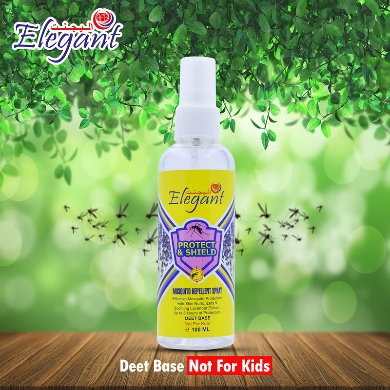 Elegant Mosquito & Tick Repellant Spray – 100ML – Pack of 2 – Lavender Extract – DEET Base – Tick, Insect & Mosquito Repellant | 8H Protection, Protect & Shield Spray | NOT for Kids, Anti-Bug Spray 2 x 100 ML (PACK of 2) - BeesActive Australia