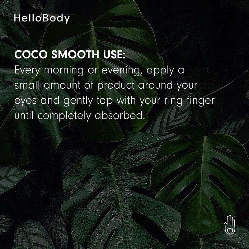 HelloBody Coco Smooth Eye Cream (15ml) - Eye Cream for a Smooth Eye Area - Nourishing Dark Circles Cream with Shea Butter - Anti-Wrinkle Eye Care - Coconut - BeesActive Australia