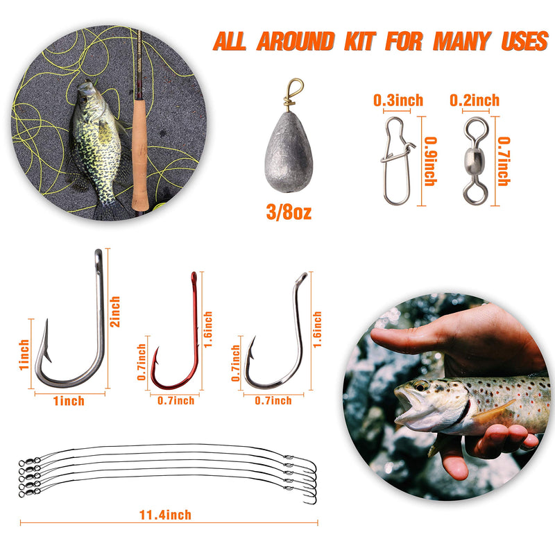 [AUSTRALIA] - Saltwater Fishing Lures Surf Fishing Tackle Box, 157pcs Surf Fishing Bait Rigs Minnow Lure Bucktail Jig Hooks Sinker Fishing Gear Accessories 