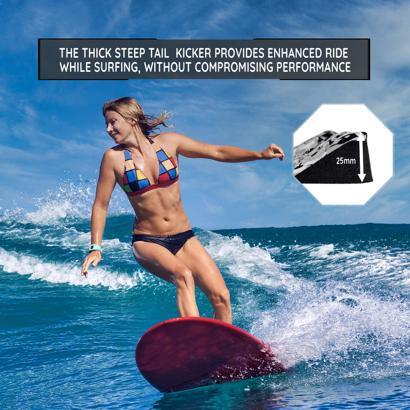 Shaka Pro EVA Surfboard Traction Pads (Front and Back) - 7 Adjustable Pieces with 3M Adhesive - Max Diamond Grip with Kicker and Arch Bar - Fits All Board Sizes - BeesActive Australia