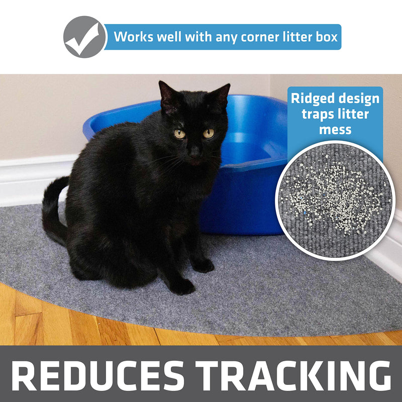 Drymate Cat Litter Trapping Mat, (Ridged Design), Traps Litter & Mess from Box, Soft on Kitty Paws - Absorbent/Waterproof/Urine-Proof - Machine Washable, Durable, (USA Made) 29.5x29.5 Inch (Pack of 1) - BeesActive Australia